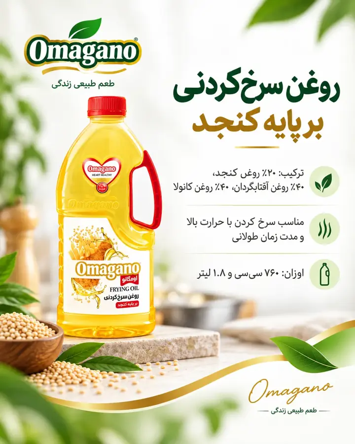 روغن سرخ‌ کردنی بر پایه کنجد  اومگانو